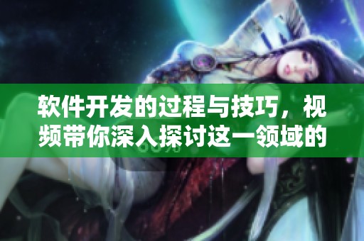 软件开发的过程与技巧，视频带你深入探讨这一领域的精彩内容
