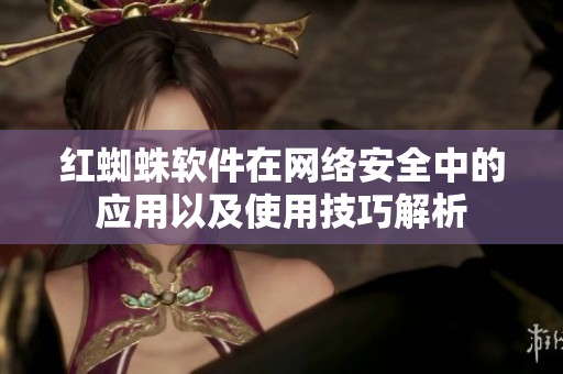 红蜘蛛软件在网络安全中的应用以及使用技巧解析