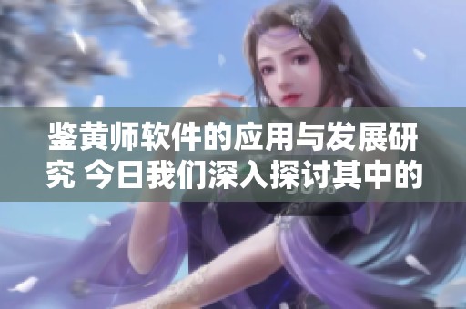 鉴黄师软件的应用与发展研究 今日我们深入探讨其中的技术与挑战