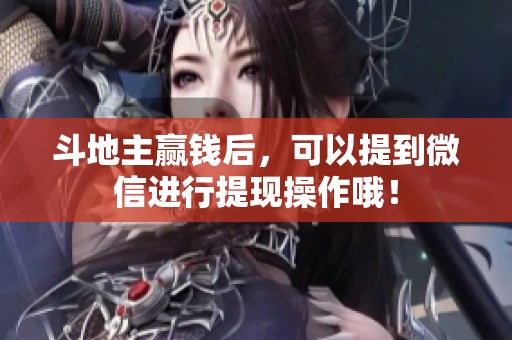 ***赢钱后，可以提到微信进行提现操作哦！