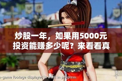 炒股一年，如果用5000元投资能赚多少呢？来看看真实的收益情况吧！