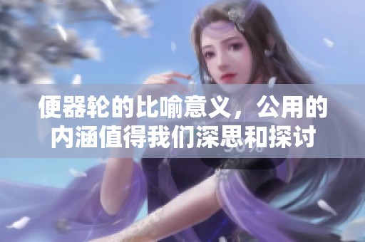 便器轮的比喻意义，公用的内涵值得我们深思和探讨