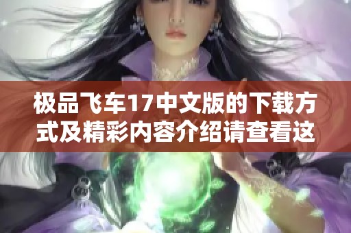 极品飞车17中文版的下载方式及精彩内容介绍请查看这里