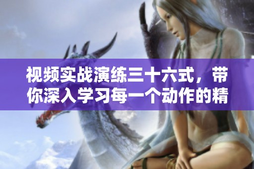视频实战演练三十六式，带你深入学习每一个动作的精彩瞬间