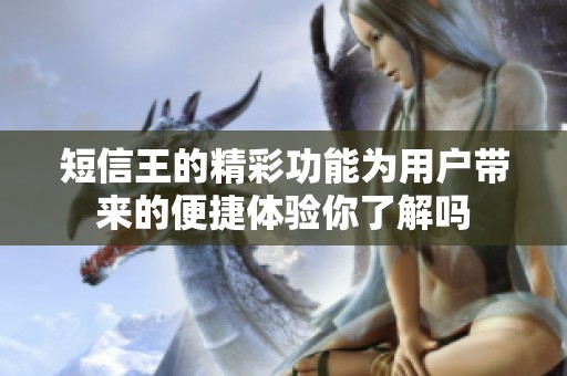 短信王的精彩功能为用户带来的便捷体验你了解吗