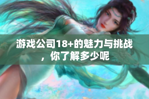 游戏公司18+的魅力与挑战，你了解多少呢