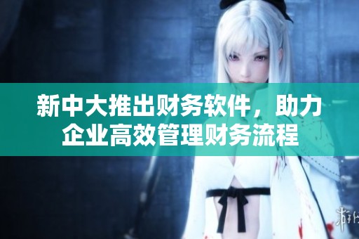 新中大推出财务软件，助力企业高效管理财务流程