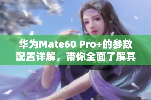 华为Mate60 Pro+的参数配置详解，带你全面了解其强大性能与特点