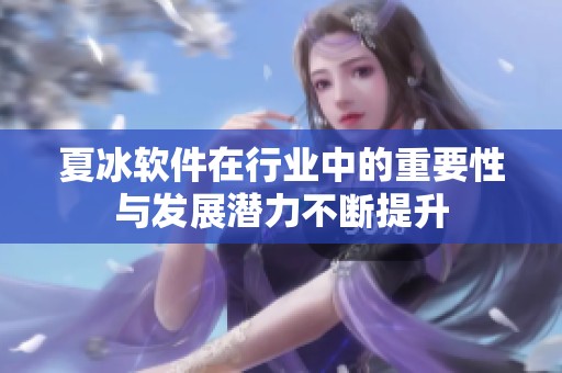 夏冰软件在行业中的重要性与发展潜力不断提升