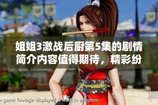 姐姐3激战后厨第5集的剧情简介内容值得期待，精彩纷呈的故事等你来探索
