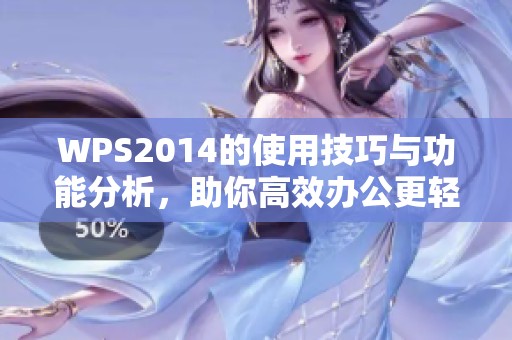 WPS2014的使用技巧与功能分析，助你高效办公更轻松！