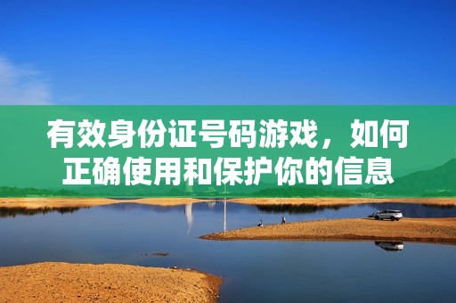 有效身份证号码游戏，如何正确使用和保护你的信息