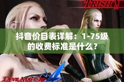 抖音价目表详解：1-75级的收费标准是什么？