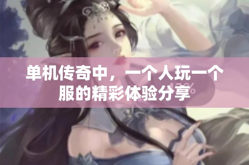 单机传奇中，一个人玩一个服的精彩体验分享