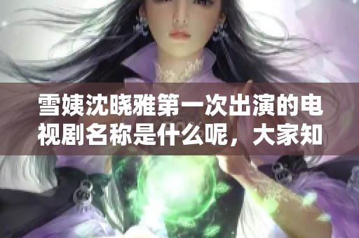 雪姨沈晓雅第一次出演的电视剧名称是什么呢，大家知道吗？