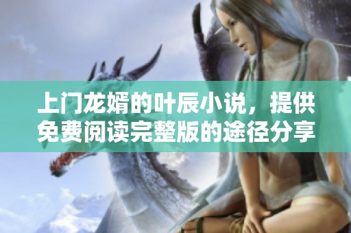 上门龙婿的叶辰小说，提供免费阅读完整版的途径分享