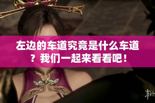 左边的车道究竟是什么车道？我们一起来看看吧！