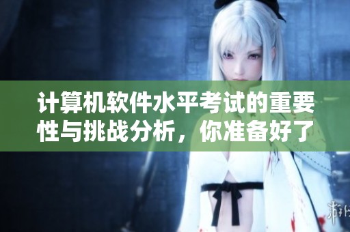计算机软件水平考试的重要性与挑战分析，你准备好了吗？