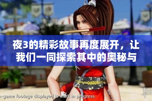 夜3的精彩故事再度展开，让我们一同探索其中的奥秘与魅力