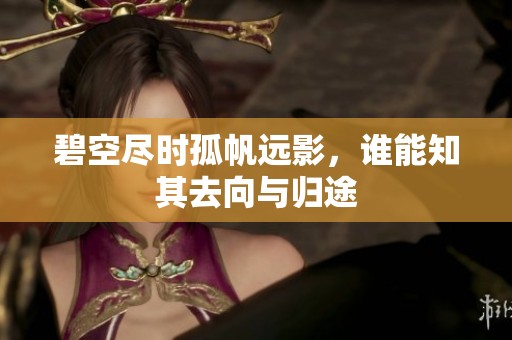 碧空尽时孤帆远影，谁能知其去向与归途