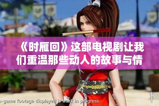 《时雁回》这部电视剧让我们重温那些动人的故事与情感