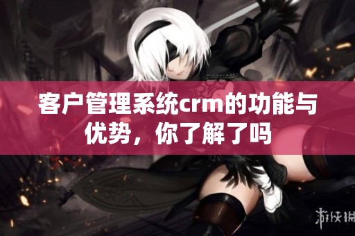 客户管理系统crm的功能与优势，你了解了吗