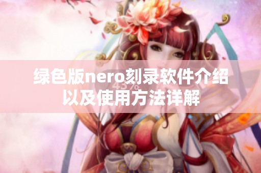绿色版nero刻录软件介绍以及使用方法详解