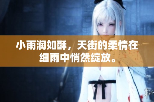 小雨润如酥，天街的柔情在细雨中悄然绽放。