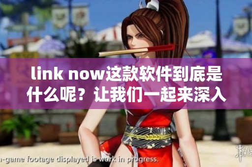 link now这款软件到底是什么呢？让我们一起来深入了解一下吧