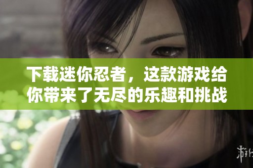 下载迷你忍者，这款游戏给你带来了无尽的乐趣和挑战！