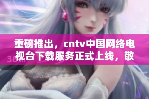 重磅推出，cntv中国网络电视台下载服务正式上线，敬请体验！