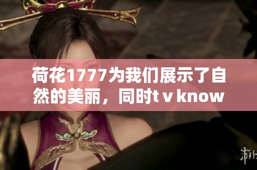 荷花1777为我们展示了自然的美丽，同时tⅴknow也带来了深刻的启示与思考