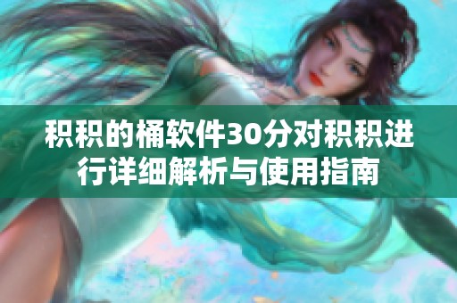 积积的桶软件30分对积积进行详细解析与使用指南