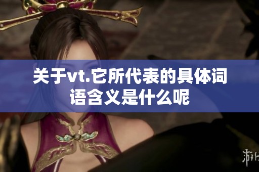 关于vt.它所代表的具体词语含义是什么呢