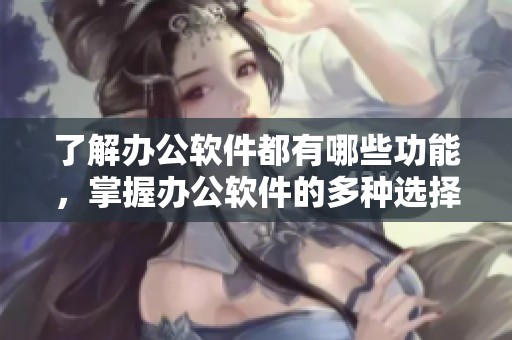 了解办公软件都有哪些功能，掌握办公软件的多种选择和应用技巧