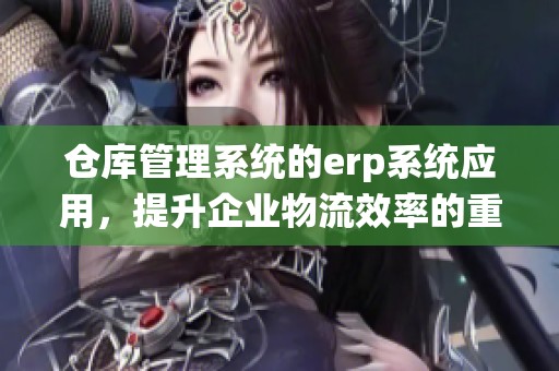 仓库管理系统的erp系统应用，提升企业物流效率的重要工具