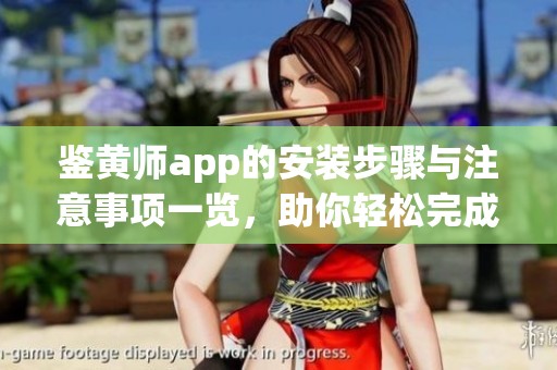 鉴黄师app的安装步骤与注意事项一览，助你轻松完成应用安装