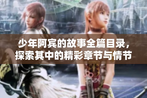 少年阿宾的故事全篇目录，探索其中的精彩章节与情节发展