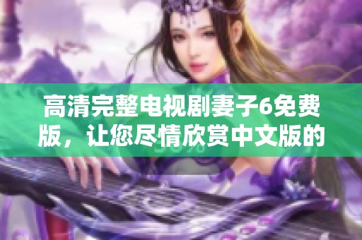高清完整电视剧妻子6免费版，让您尽情欣赏中文版的精彩内容！