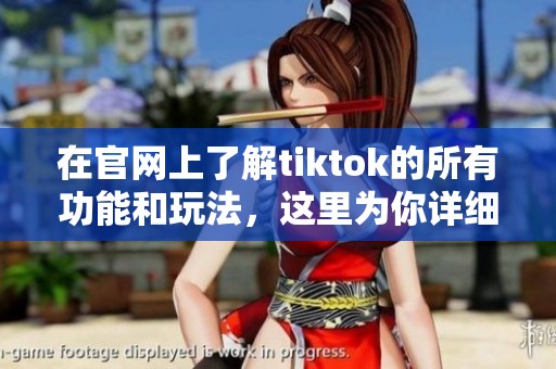 在官网上了解tiktok的所有功能和玩法，这里为你详细介绍一切。