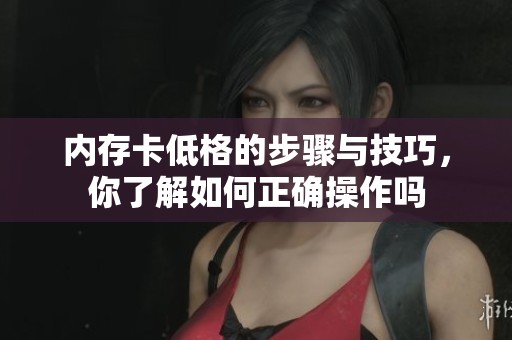 内存卡低格的步骤与技巧，你了解如何正确操作吗