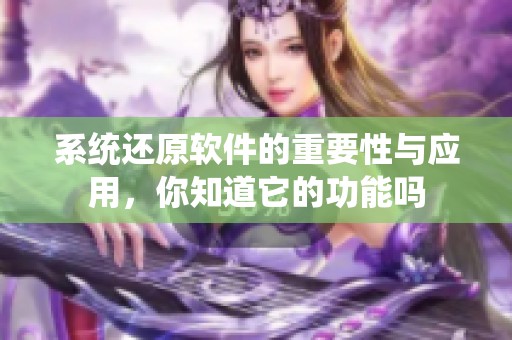 系统还原软件的重要性与应用，你知道它的功能吗