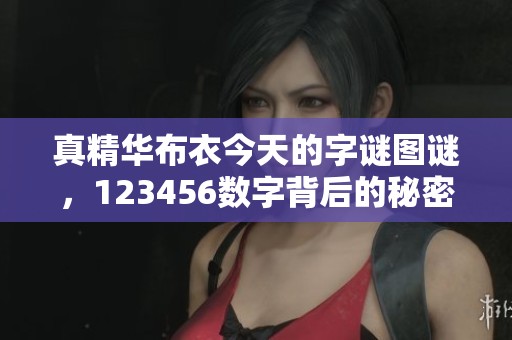 真精华布衣今天的**图谜，123456数字背后的秘密揭晓了！