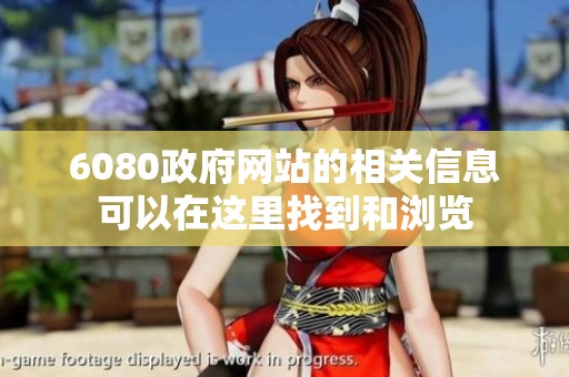 6080政府网站的相关信息可以在这里找到和浏览
